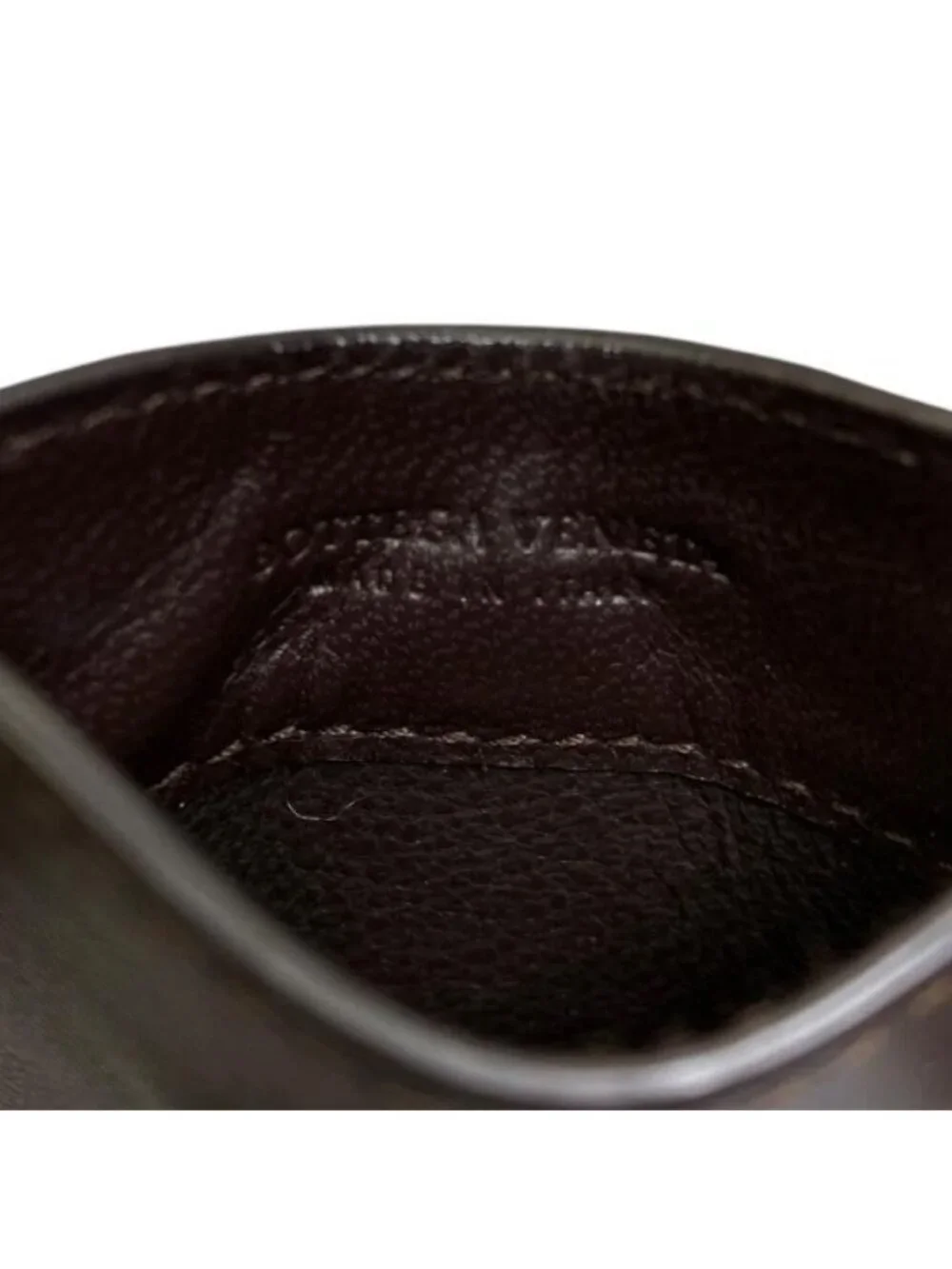 Bottega Veneta Intrecciato Card Case Pass Compact Leather Brown